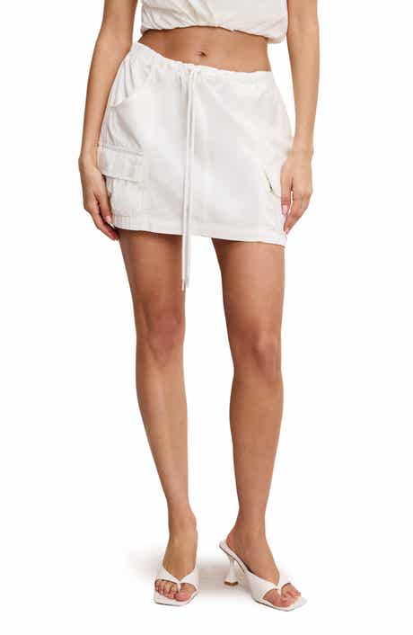 Good American Twill Parachute Miniskirt