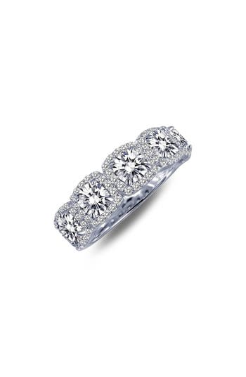 Lafonn Cushion Halo Wedding Band Ring In White