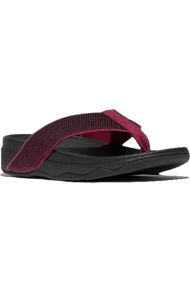 FitFlop Surfa Sequin Toe Post Sandals, Main, color, Ruby