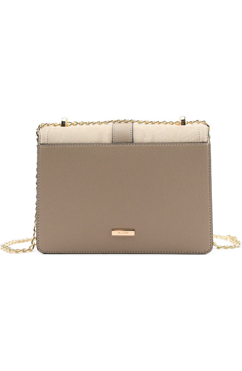 ALDO Donbeth Shoulder Bag, Alternate, color, Bone Matte Snake