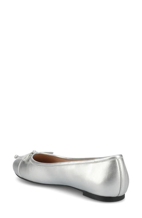 Shop Journee Collection Kaiah Ballet Flat In Silver