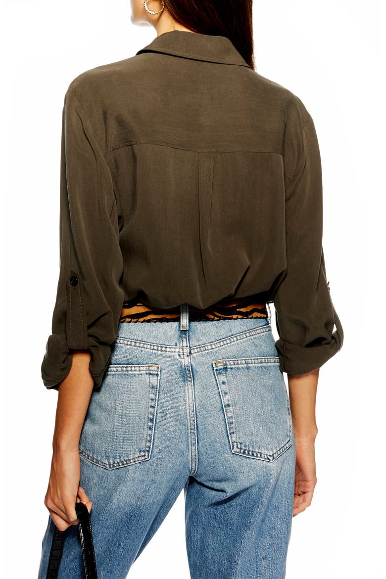Double Pocket Utility Shirt, Alternate, color, OLIVE