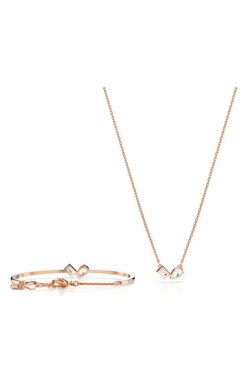 Swarovski Mesmera Crystal Necklace & Bracelet Set In White