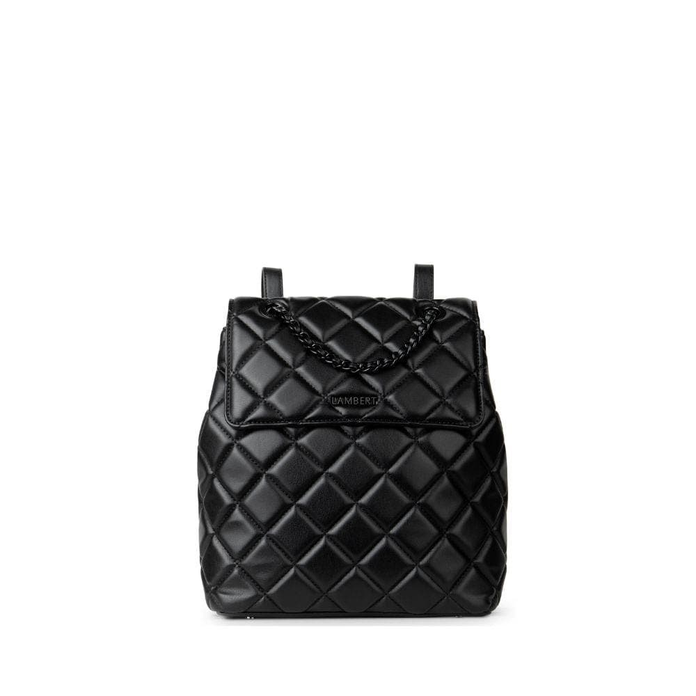 The Sadie - 2-In-1 Quilted Vegan Leather Backpack, Main, color, Black