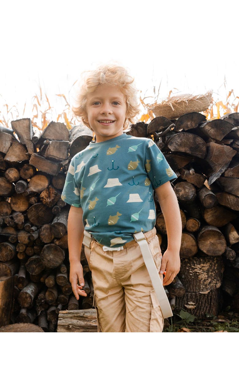 Deux par Deux Little Boy's Parachute Cargo Pocket Shorts Light Beige, Alternate, color, Light Beige