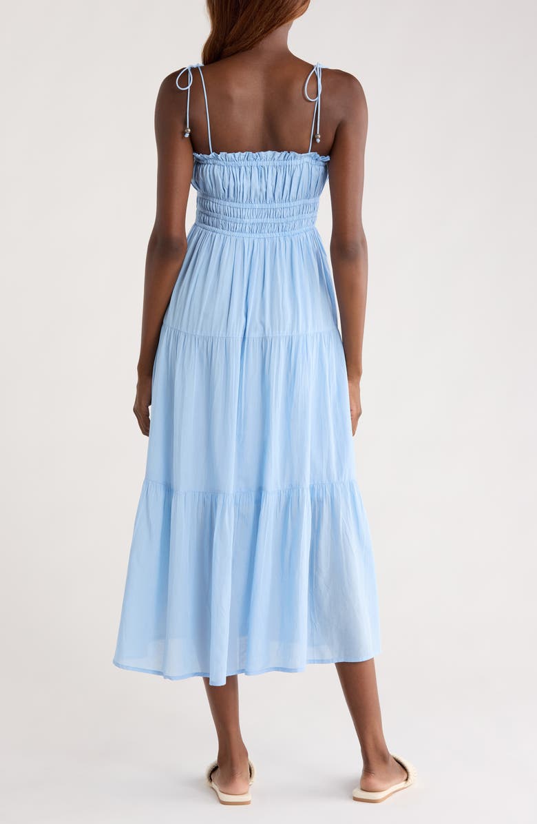 Elan Smocked Cover-Up Midi Dress, Alternate, color, Sky Blue