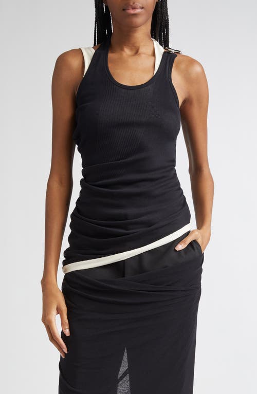 Jean Paul Gaultier Twisted Double Layer Rib Tank