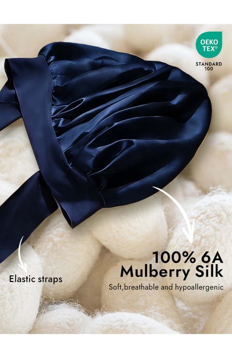 Pure Silk Bowknot Tie Bonnet