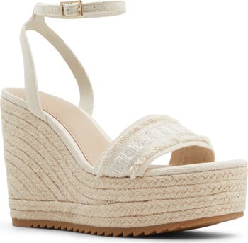 Aberitram Ankle Strap Espadrille Platform Wedge Sandal