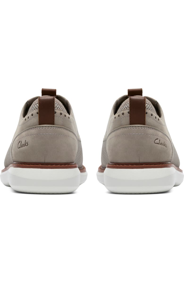 Clarks<sup>®</sup> Brantin Plaid Leather Oxford Shoe, Alternate, color, Grey Knit