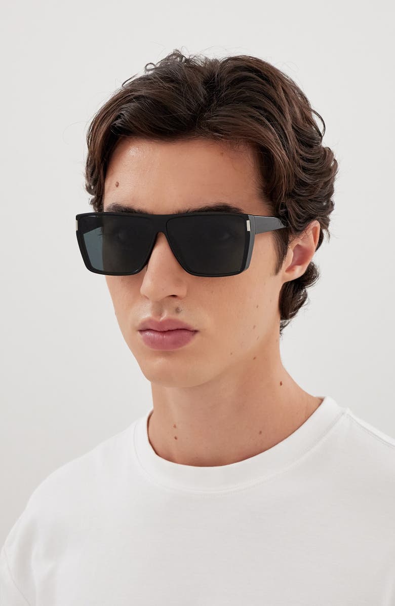 Saint Laurent SL 756 64mm Oversize Rectangular Sunglasses, Alternate, color, 