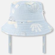 Deux par Deux Cotton Muslin Turtle Print Hat