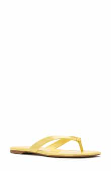 spade flower patent leather flip flop