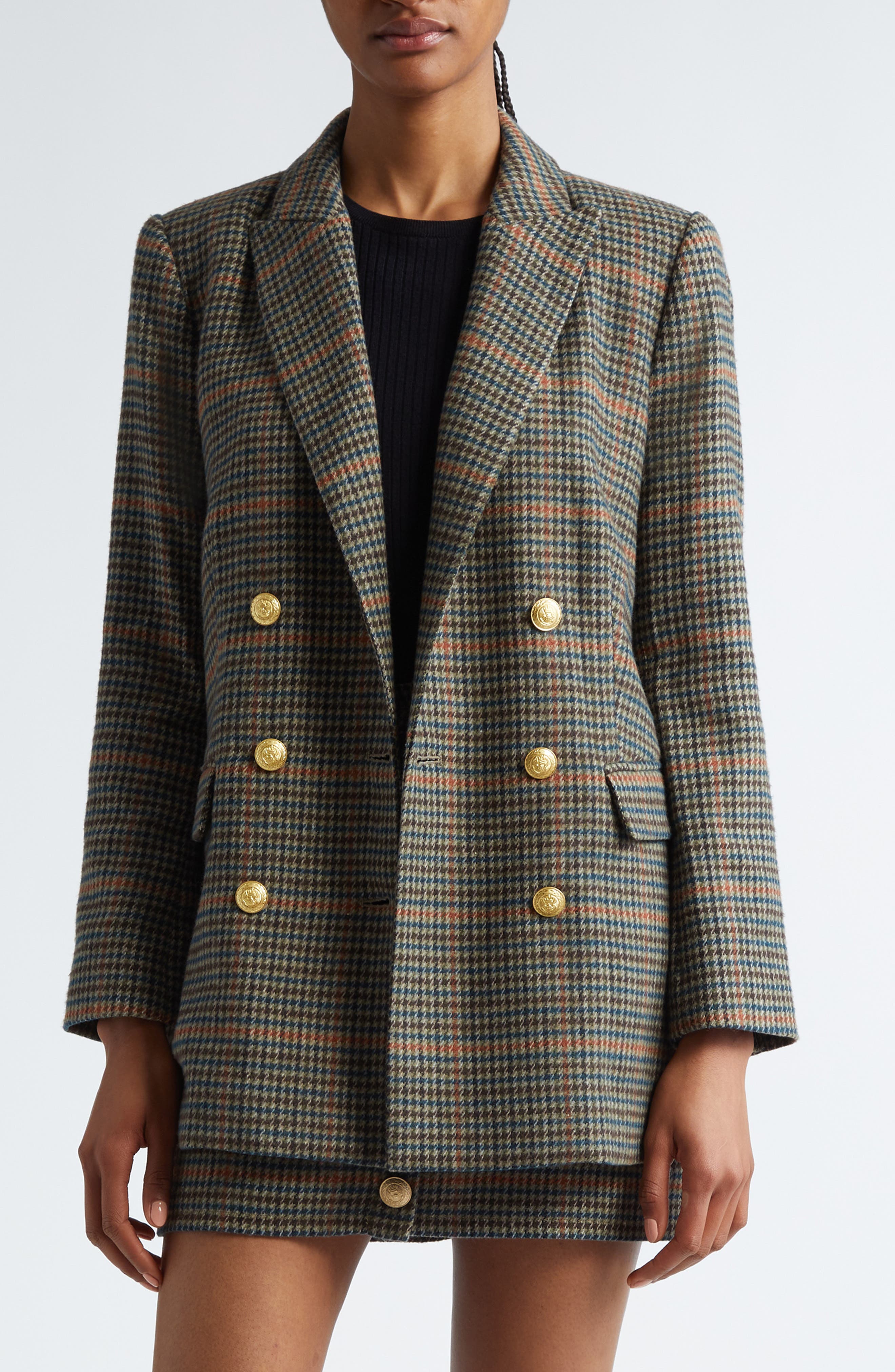 selected TAN/TEAL PLAID