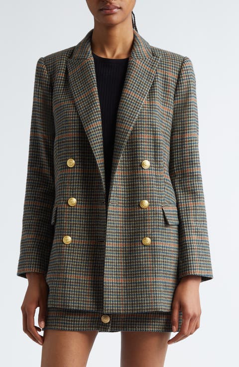 Aimee Plaid Double Breasted Blazer