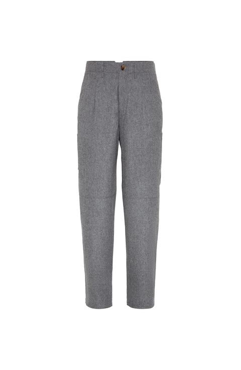 Virgin wool flannel trousers
