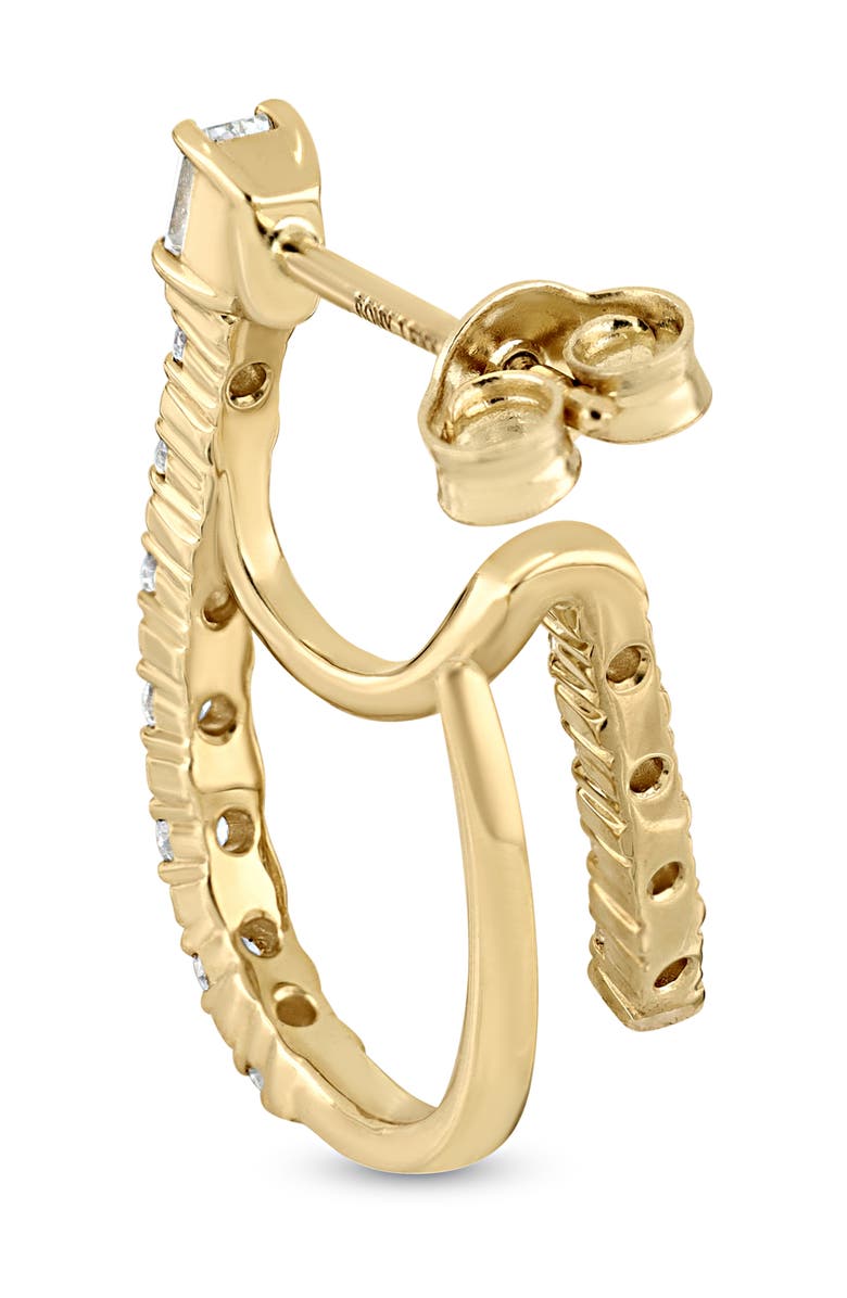 Bony Levy Gatsby 18K Gold Diamond Hoop Earrings, Alternate, color, 18Ky Gold