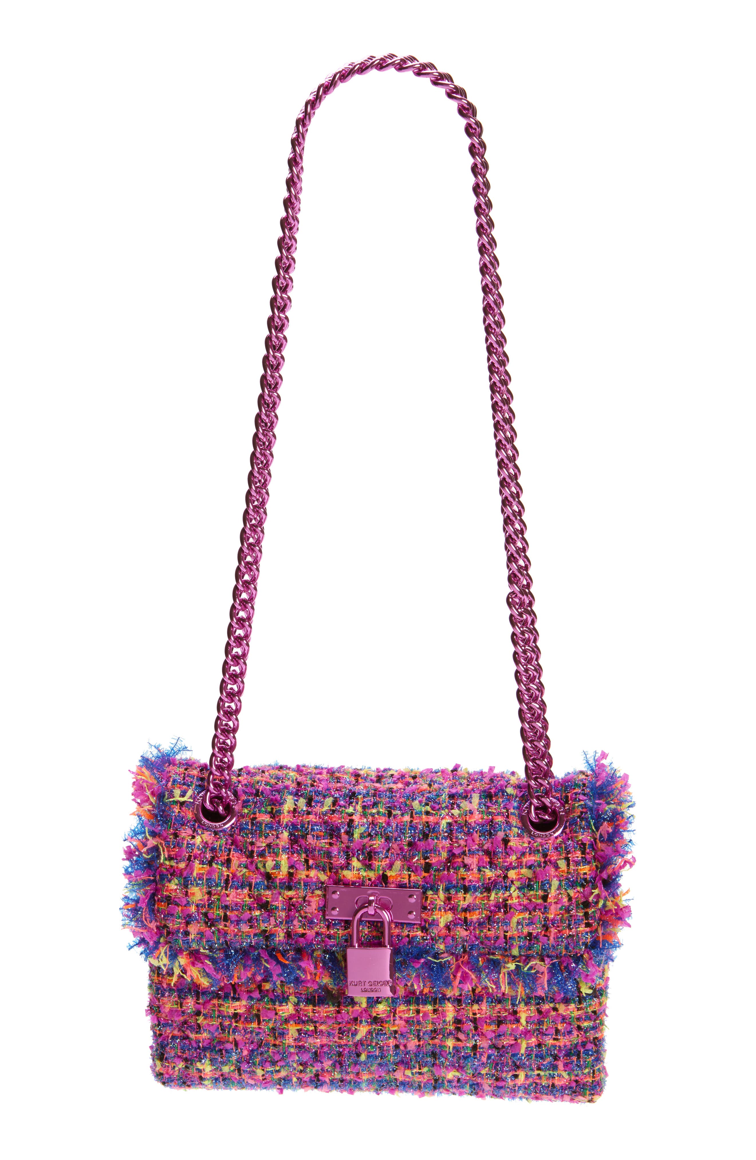 Kurt Geiger London Tweed Mini Bixton Shoulder Bag