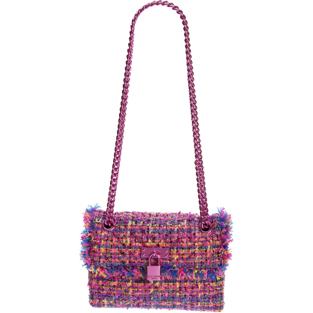 Kurt Geiger London Tweed Mini Bixton Shoulder Bag In Multi