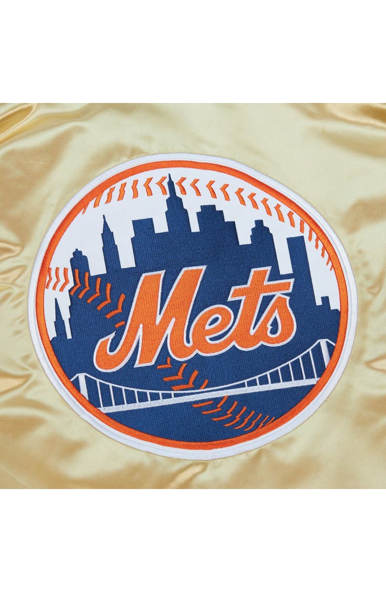 Mitchell & Ness Men's Mitchell & Ness Gold New York Mets OG 2.0 Lightweight Satin Full-Zip Jacket, Alternate, color,