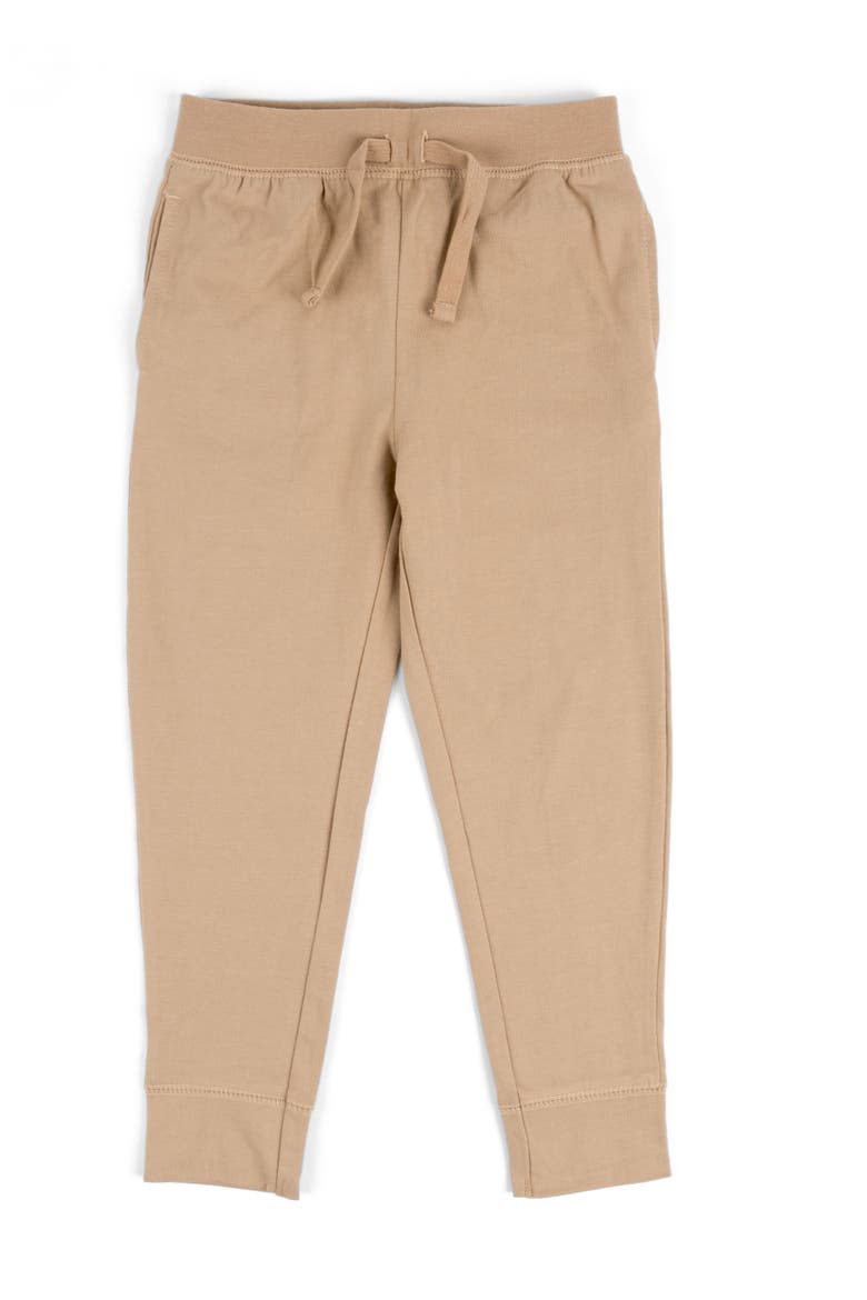Kids 100% Cotton Lightweight Jogger Pants, Alternate, color, BEIGE