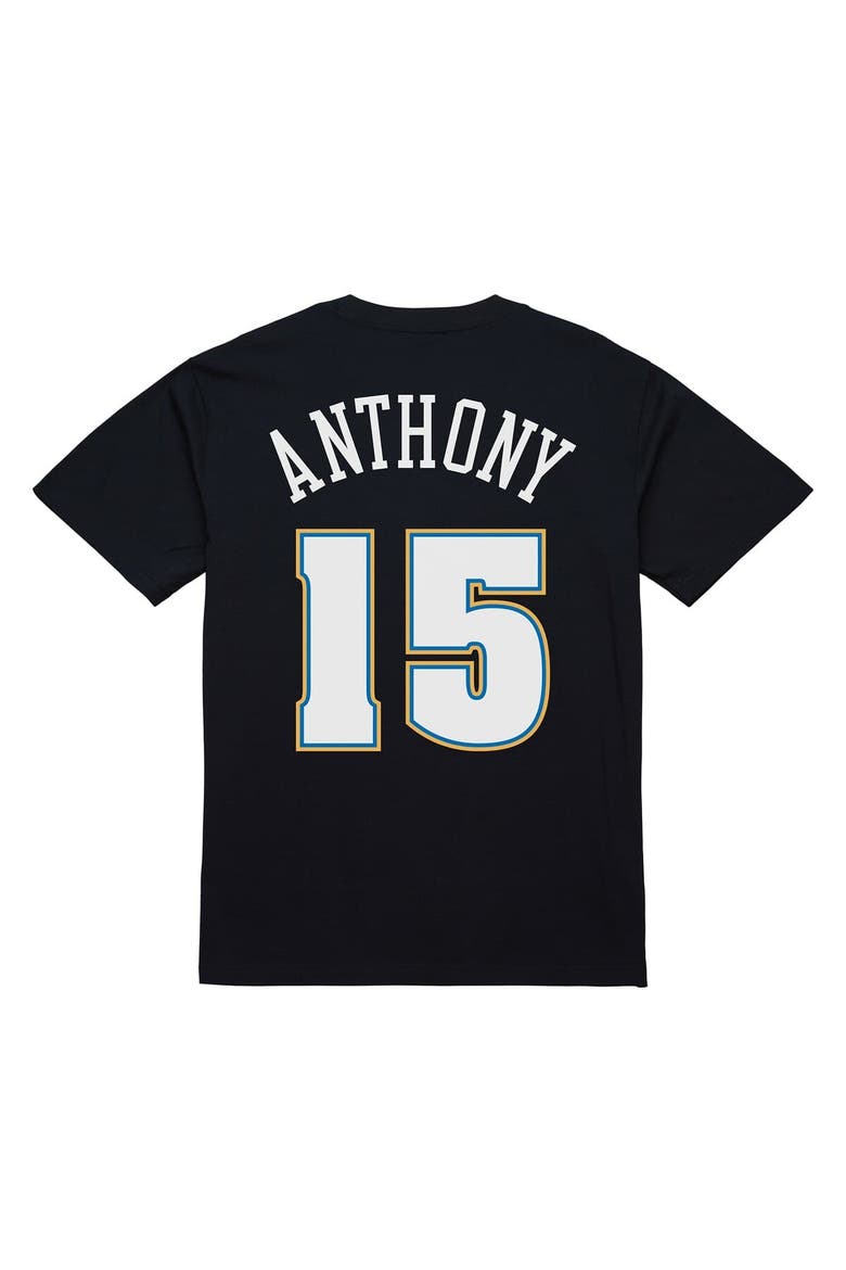 Men's Carmelo Anthony Black Denver Nuggets Rookie Photo Name & Number T-Shirt, Alternate, color, Black
