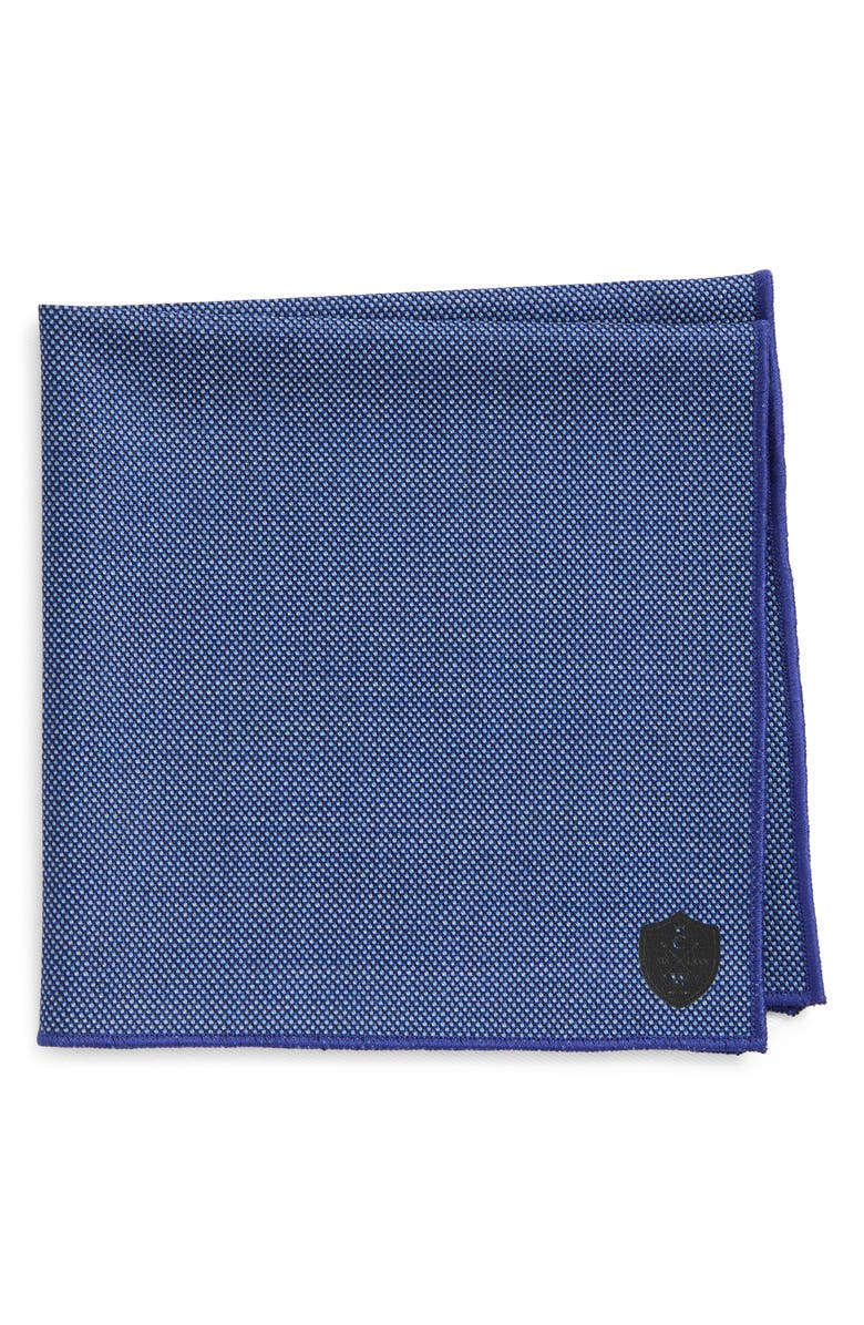 CLIFTON WILSON Nailhead Dot Wool Pocket Square, Main, color, Blue