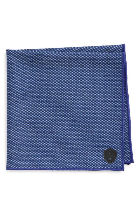 Nailhead Dot Wool Pocket Square