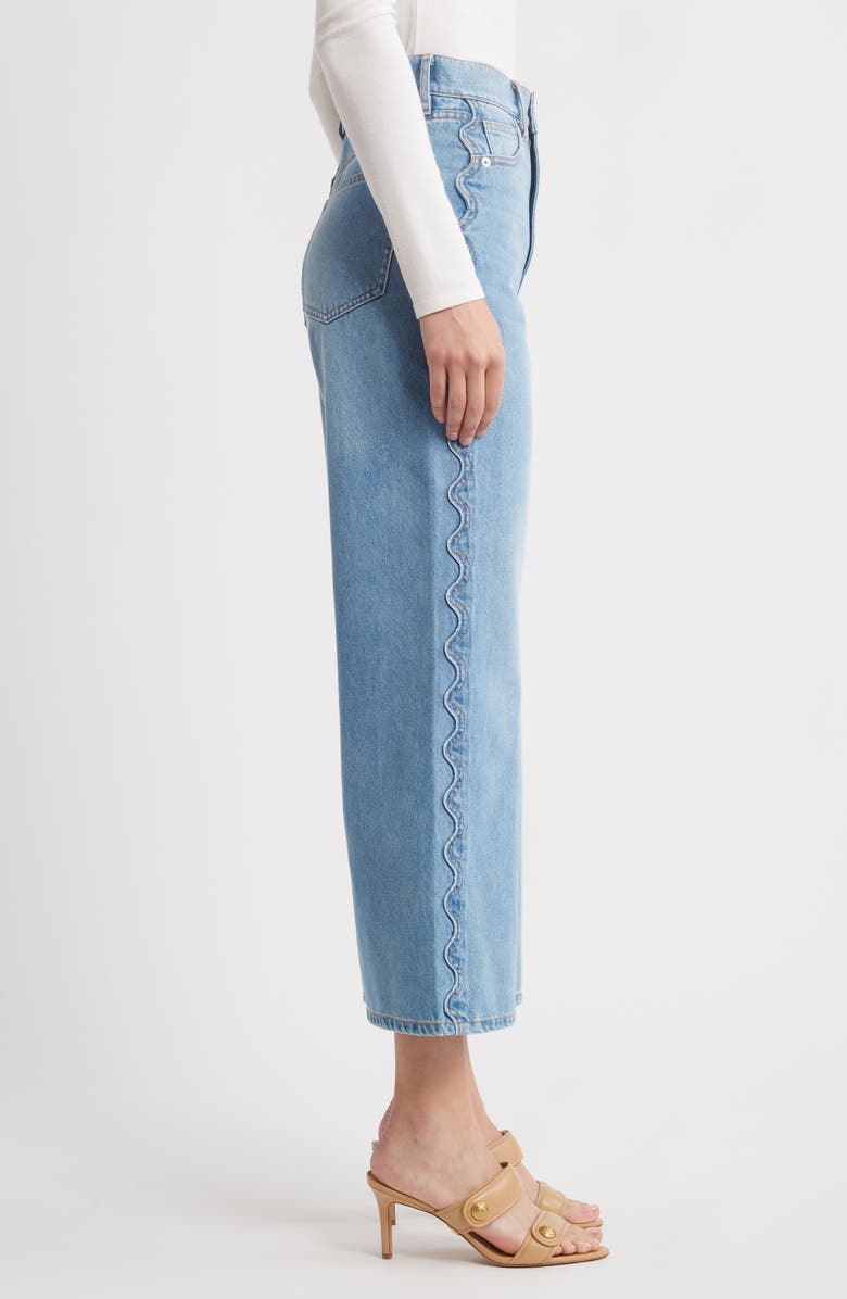 Veronica Beard Taylor Crop Wide Leg Jeans, Alternate, color, Nova