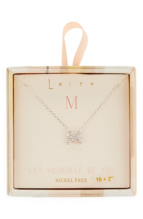 Leith Cubic Zirconia Initial Pendant Necklace