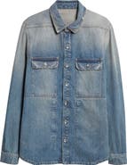 Rick Owens DRKSHDW Distressed Denim Overshirt