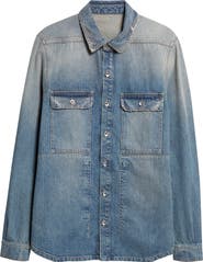 Rick Owens DRKSHDW Distressed Denim Overshirt