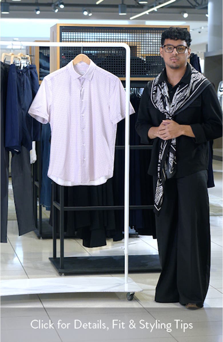 Miles OoohCotton<sup>®</sup> Floral Short Sleeve Button-Up Shirt, sales video thumbnail