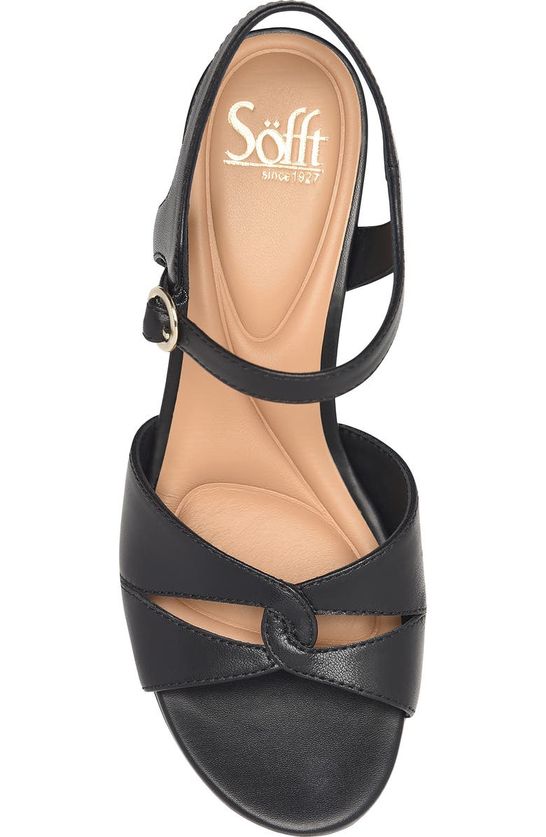 Söfft Lucille Ankle Strap Platform Sandal, Alternate, color, Black