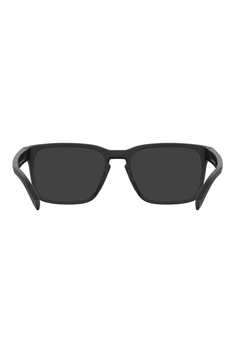 57mm Rectangular Sunglasses, Alternate, color, MATTE BLACK/ GREY