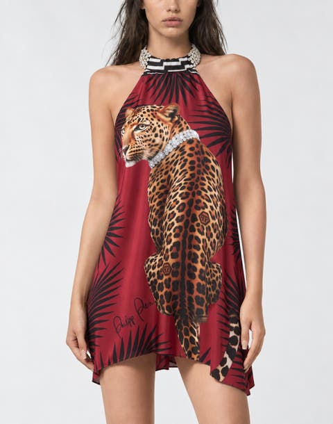 Halter Short Dress Panthere Prive Women