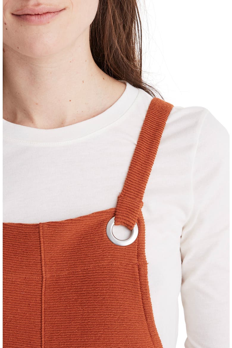 Texture & Thread Patch Pocket Overalls, Alternate, color, BURNT CLAY