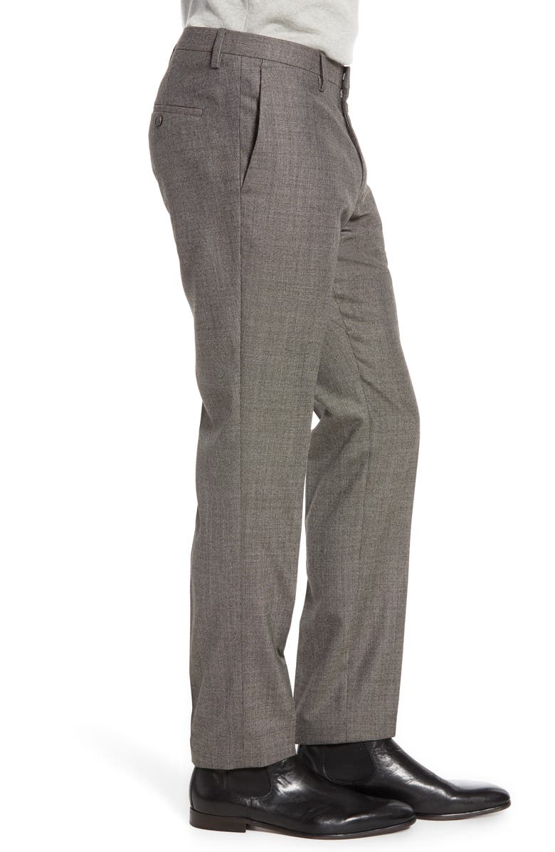Tiger of Sweden Talthe Flat Front Solid Wool Blend Trousers, Alternate, color, 