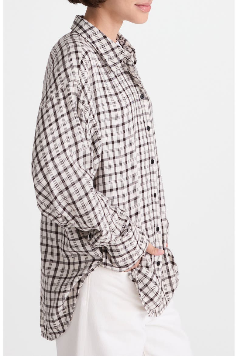 Heathered Flannel Dolman Button-Up Shirt, Alternate, color, ANTIQUE CREAM