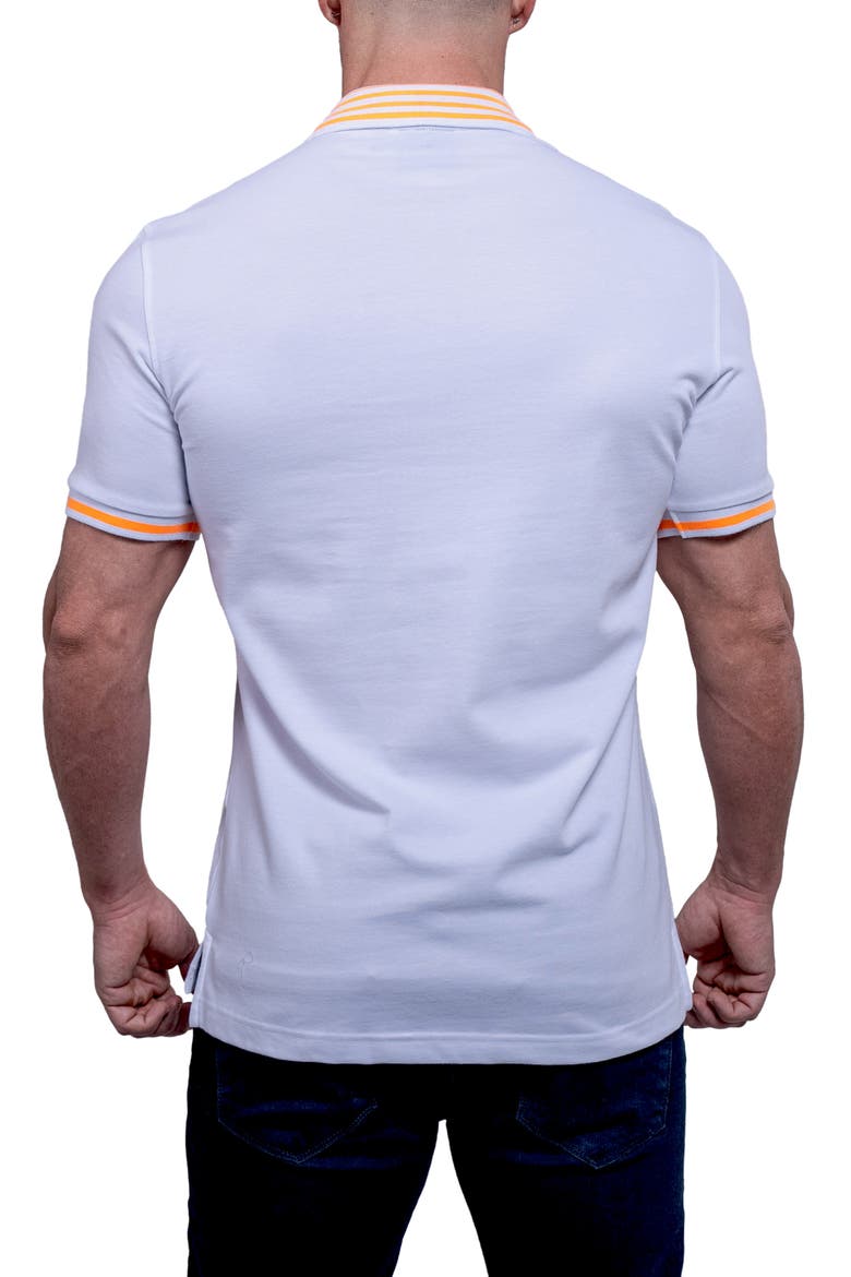 Tiplogo21 White Piqué Polo, Alternate, color, WHITE