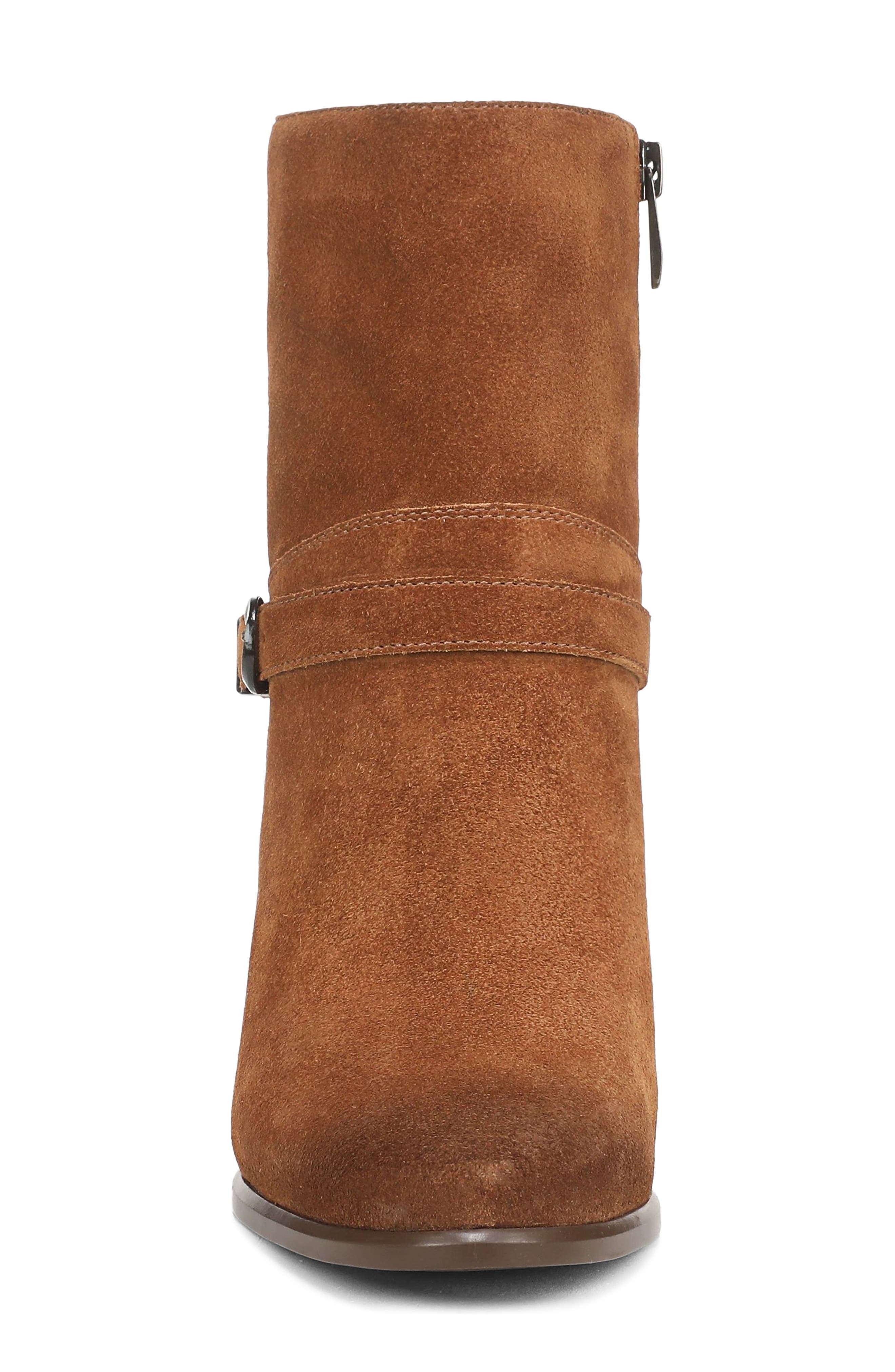 Leighton Leather Bootie, Alternate, color, DARK CHESTNUT SUEDE