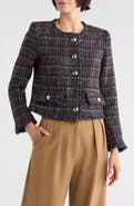L'AGENCE Zaya Trim Tweed Jacket