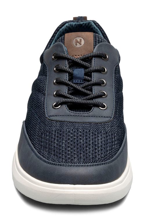 Nunn Bush Men's Ponte Knit Moc Toe Sneaker In Navy Multi