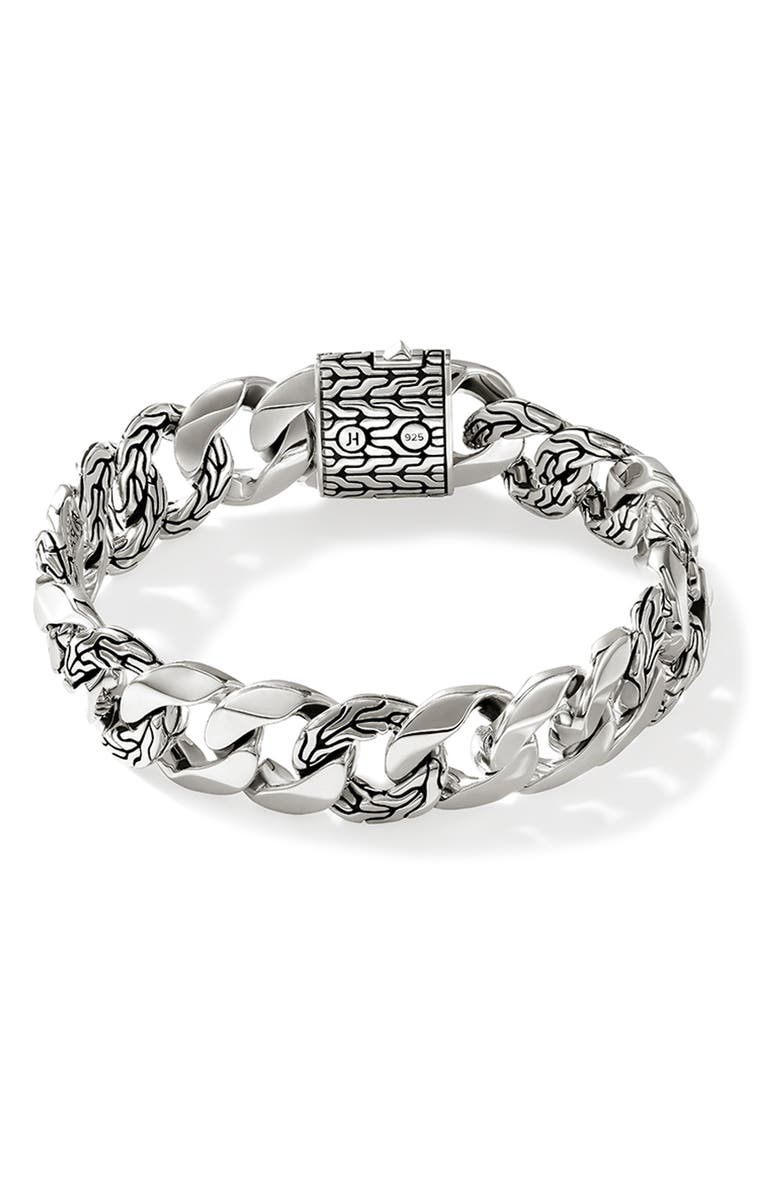 John Hardy Men's Curb Chain Bracelet, Main, color, Silver