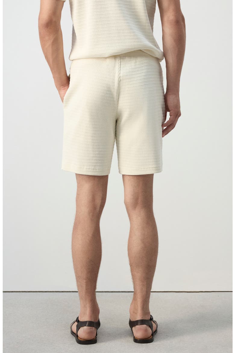 Rib Knit Shorts, Alternate, color, OFF WHITE