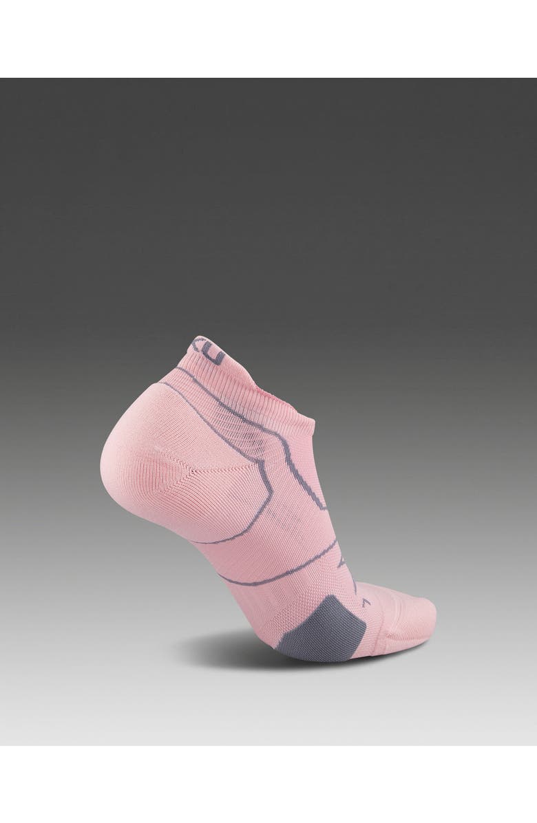 2XU Vectr Cushion No Show Socks, Main, color, Dusty Pink/Grey