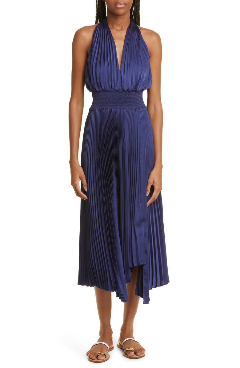 A.L.C. Rose Sleeveless Pleat Dress, Main, color, 