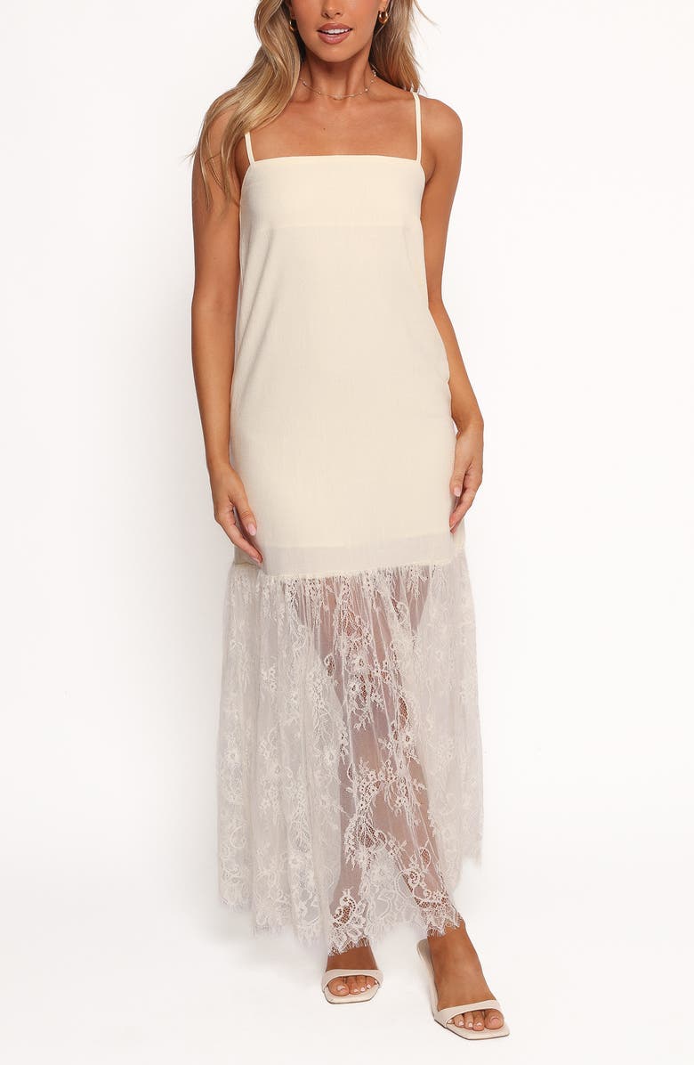 Petal & Pup Grant Lace Sleeveless Maxi Dress, Main, color, Cream
