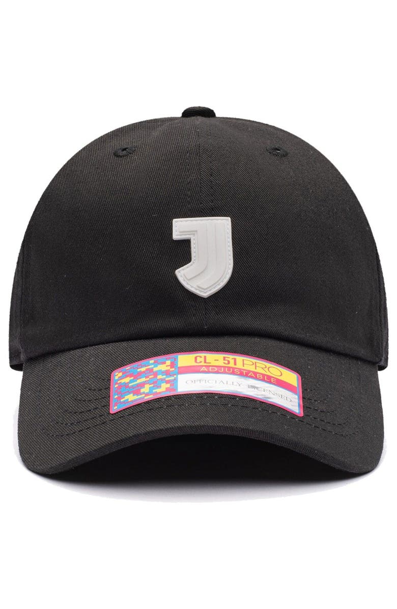 FAN INK Men's Black Juventus Casuals Adjustable Hat, Alternate, color, 