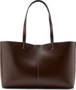 MANGO Faux Leather Shopper Tote